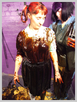  Lady Samantha gunge-tests a finishing school sports uniform featuring Lady Samantha, the noted equestrian 