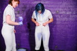 view details of set gm-4g016, Maude and Miss Abigail drench each other's white outfits with blue and green gloop